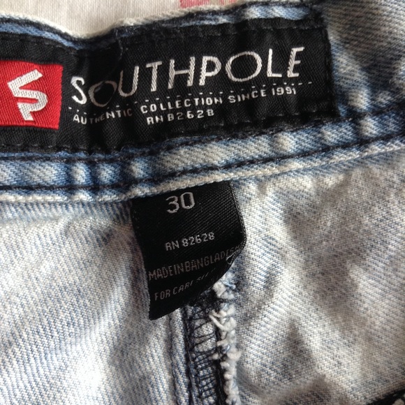 SOUTHPOLE DISTRESSED MENS SHORTS 30 NWOT - Picture 5 of 5